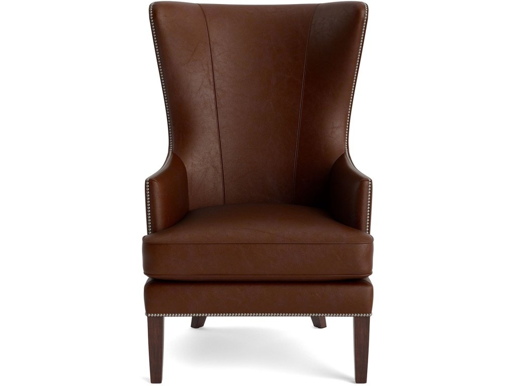 Whitney Leather Wingback Accent Chair