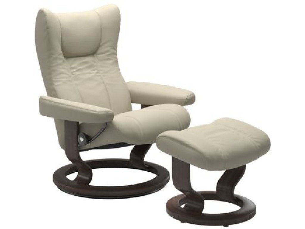 Wing (M) Classic Base Recliner with Ottoman
