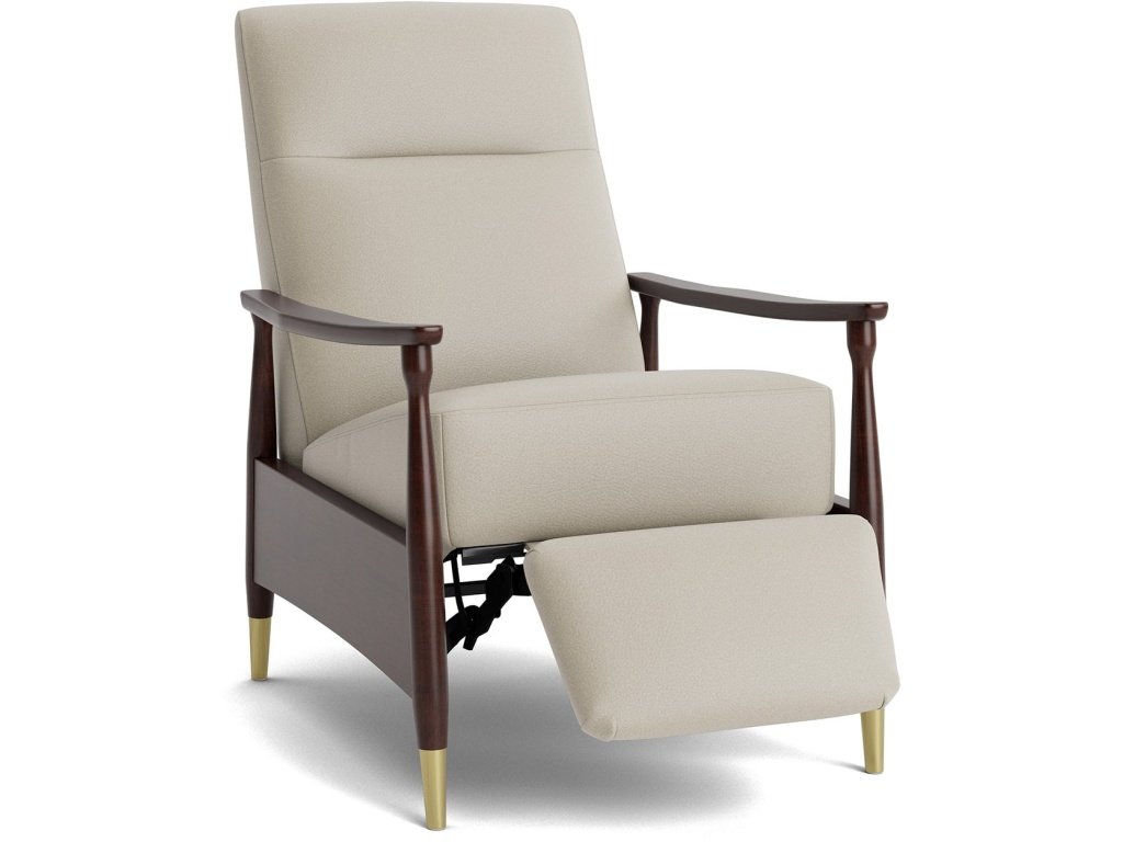 Maris Leather Manual Recliner with Wood Frame