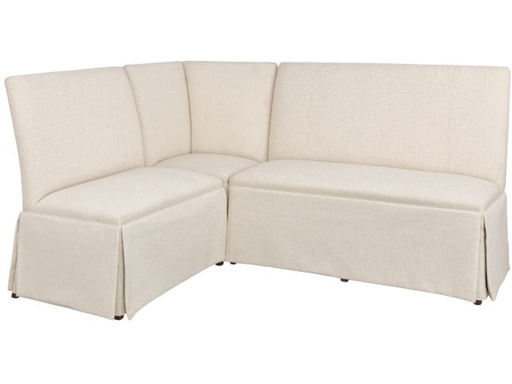 Straight Back Skirted Corner Chair Banquette