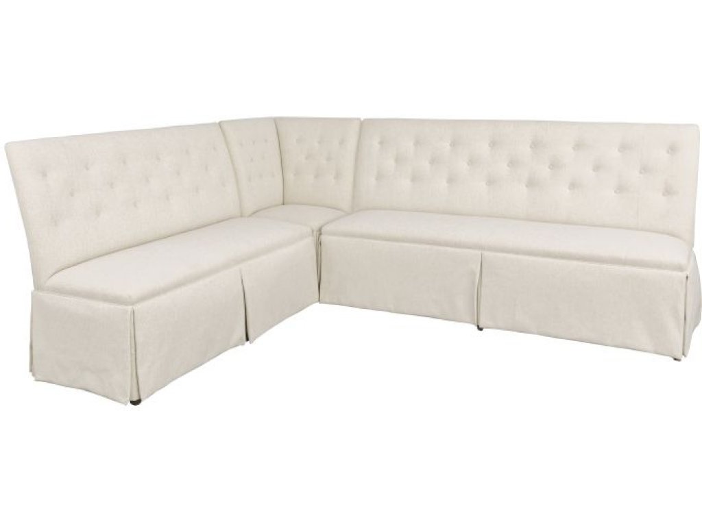 Straight Back Skirted Armless Banquette 72"