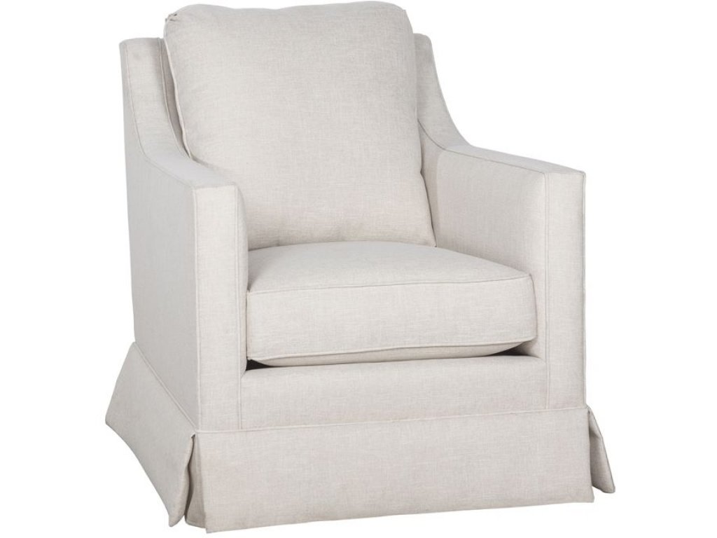 Welted Slope Arm Swivel Glider