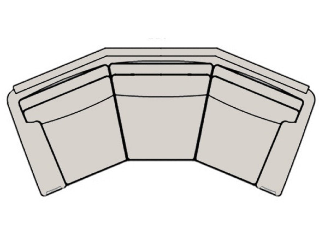 Raymond Stationary Angled Sofa 8-Way Hand Tie