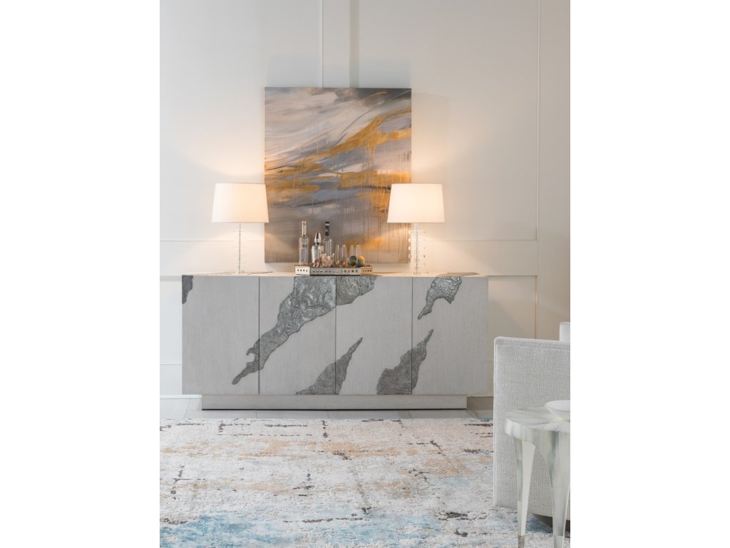 Contago White Media Console - Alternative View