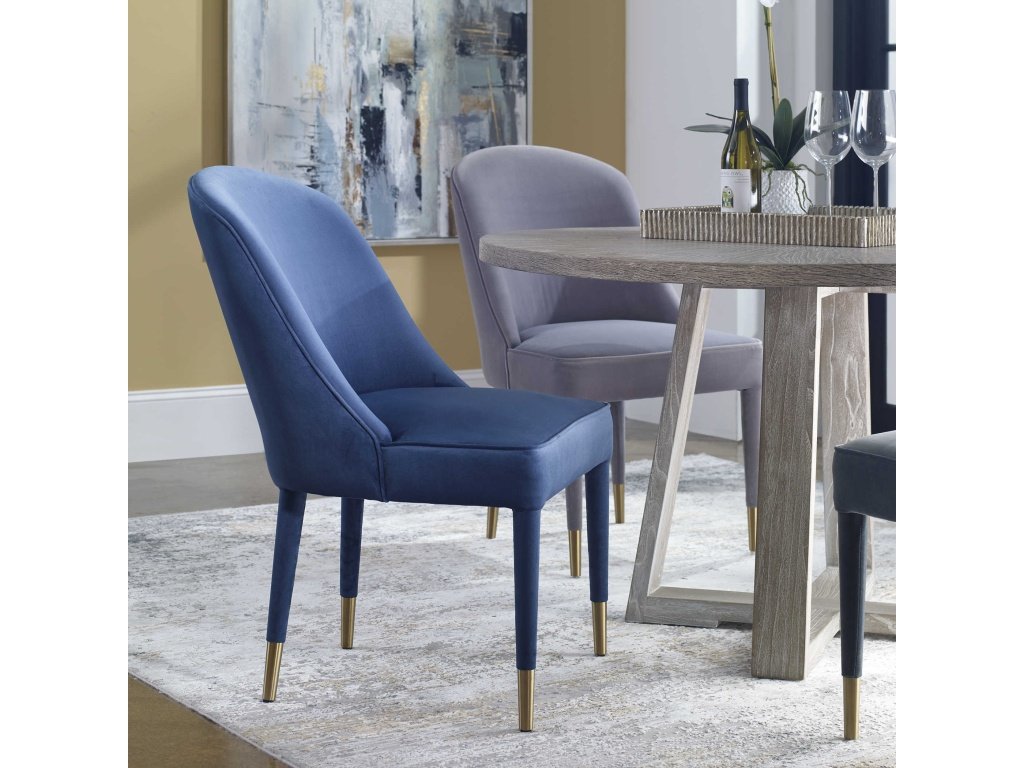 Brie Armless Chair, Sapphire, 2 Per Box, Priced Each