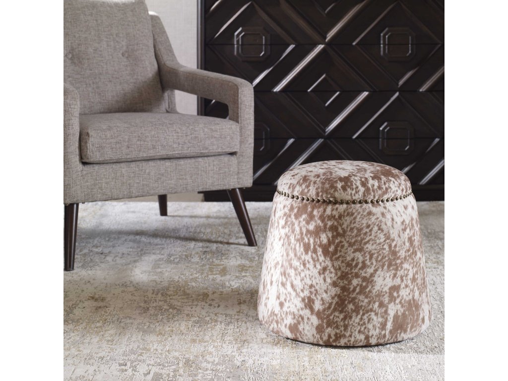 Gumdrop Ottoman, Cow Hide