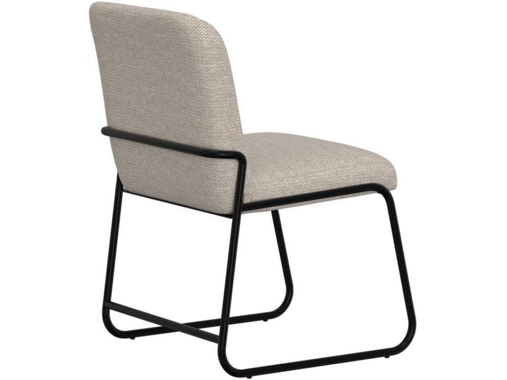 Wooden Frame & Metal Base, Upholstered Chair - Alternative View