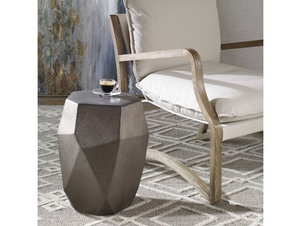 Uttermost Maquette Garden Stool, Bronze Furniture Living Room Stools