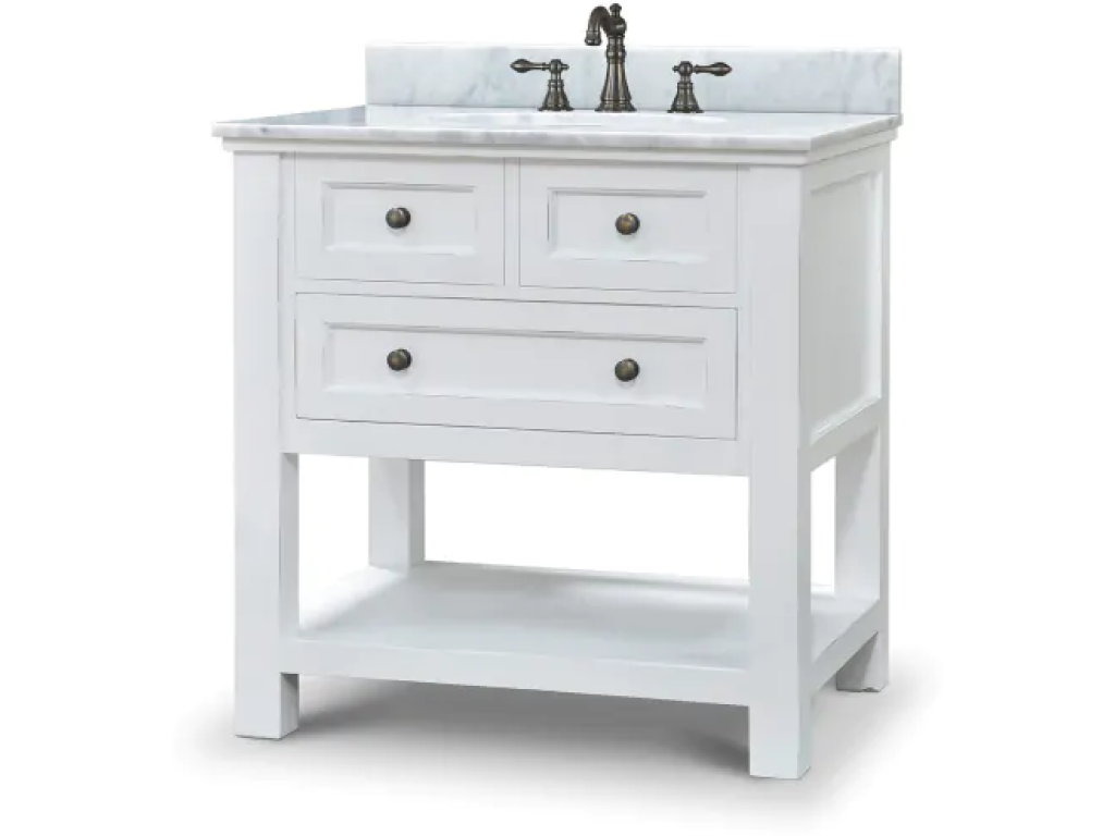 Aries Single Vanity w/ Sink & Marble top