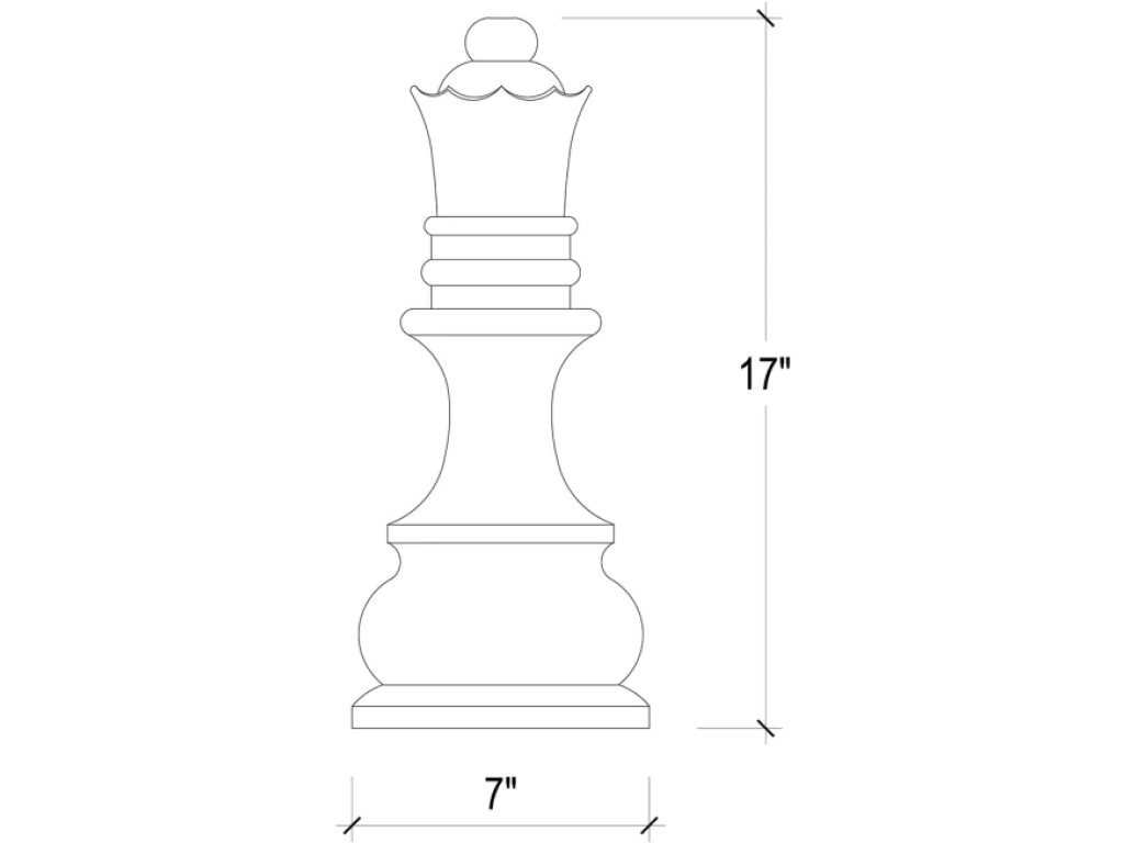 Queen Chess Piece - Alternative View