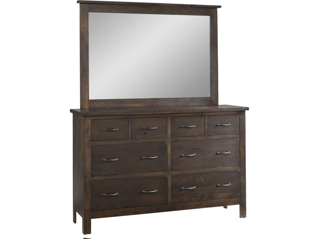 Homestead Solid Wood 8-Drawer Dresser with Mirror