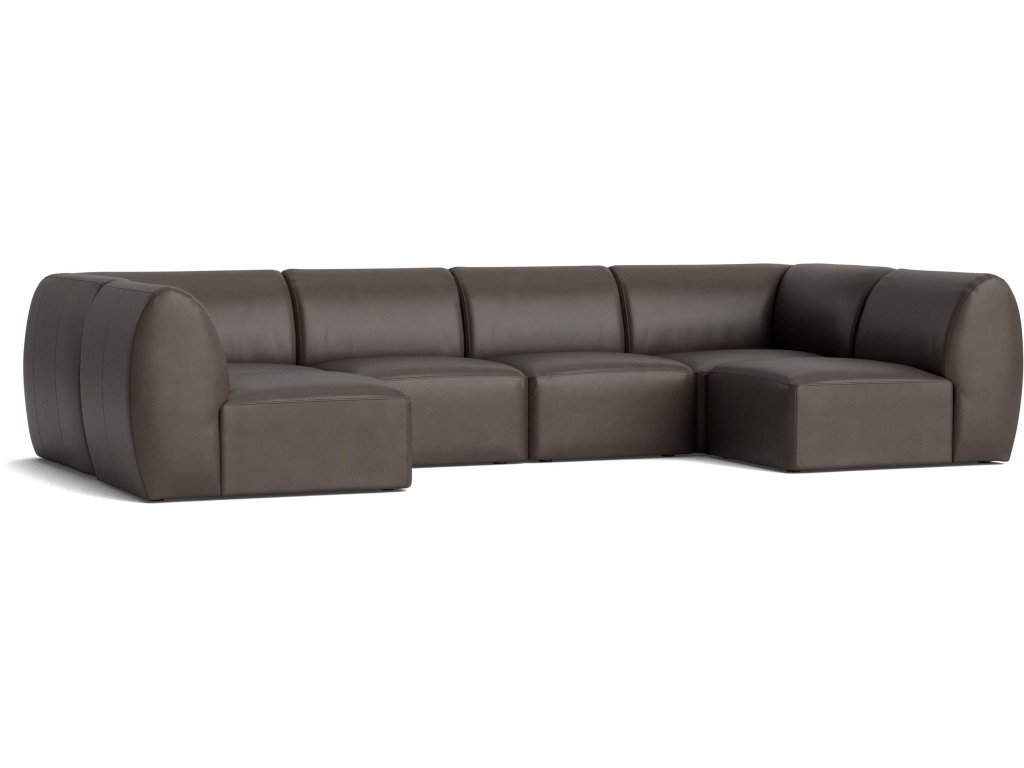 Clyde Leather Modular U-Shaped Sectional - Alternative View