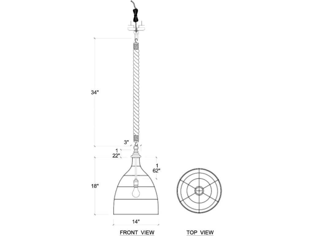 Hampton Rattan Pendant Small - Alternative View