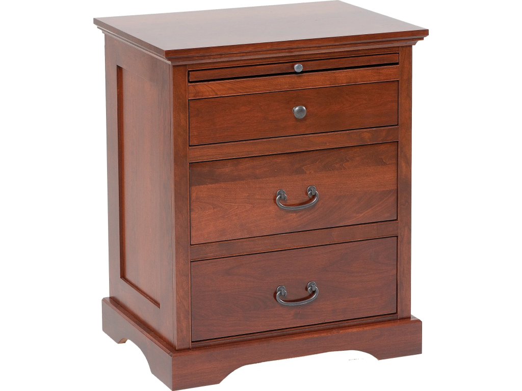Elegance 3-drawer Nightstand w/ Pullout Shelf