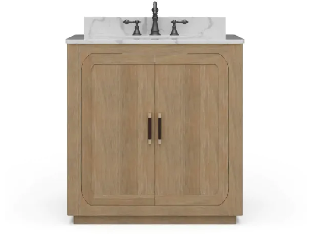 Corte Single Vanity w/ Sink & Marble Top