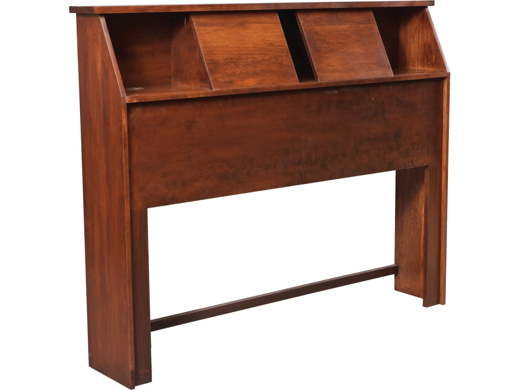 Elegance Queen Bookcase Headboard w/ Sliding Doors