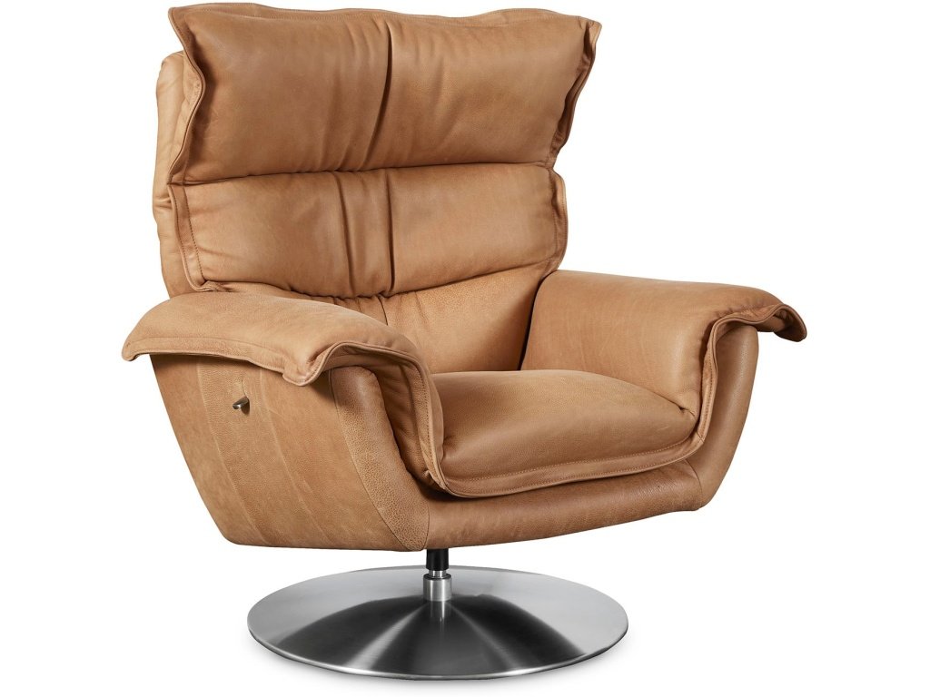 Dunn Leather Swivel Arm Chair