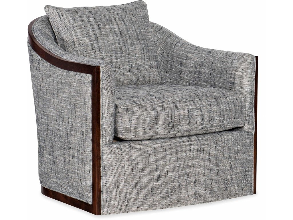Coco Exposed Wood Swivel Chair