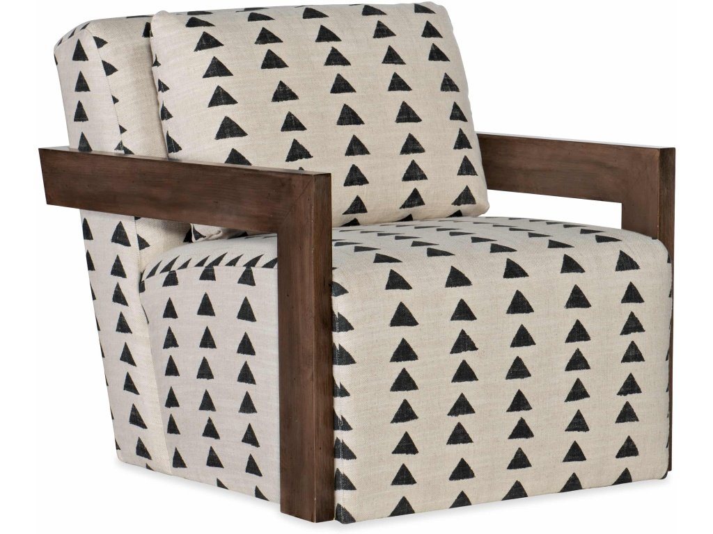 Cabell Exposed Wood Swivel Chair