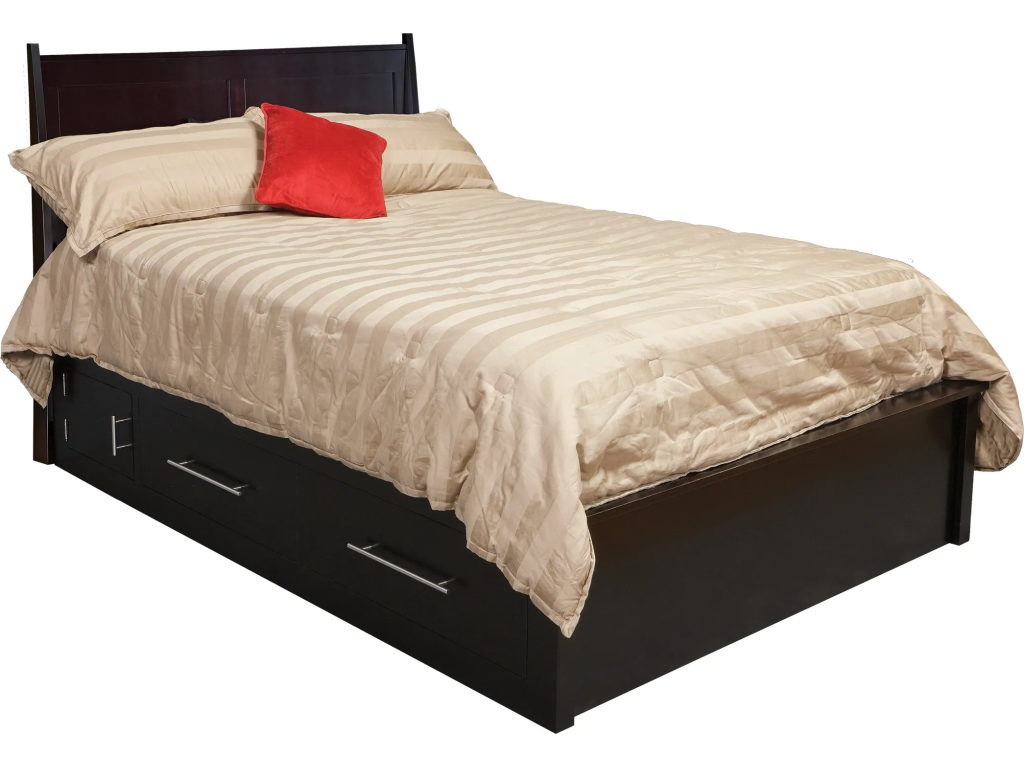 Metropolitan Queen Pedestal Bed w/2 60