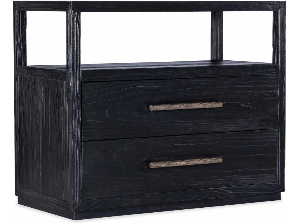 Linville Falls Shou Sugi Ban Two Drawer Nightstand