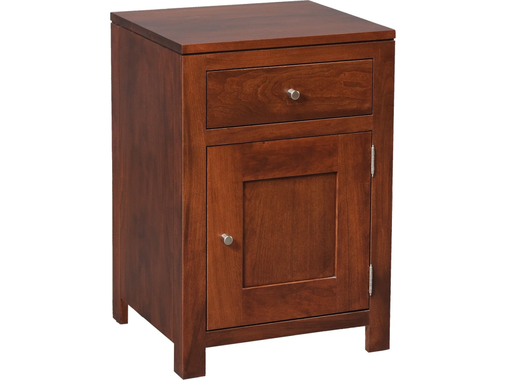 Modern 1-Drawer 1-Door Nightstand