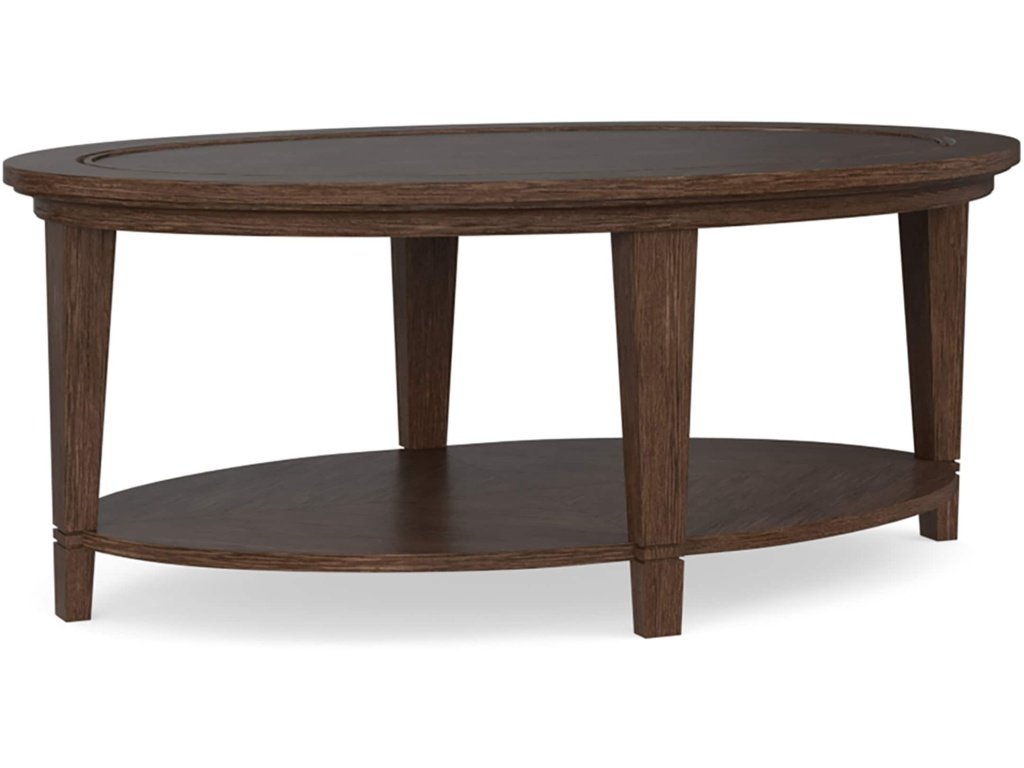 Bassett Lewiston Oval Cocktail Table Furniture Living Room Tables