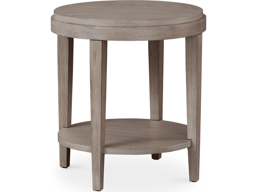 Ventura Chalk Slate Round End Table