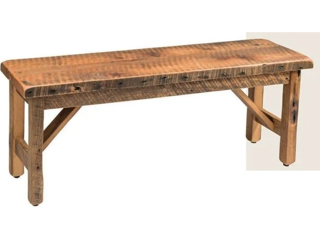 Reclaimed Barnwood 48" Bench