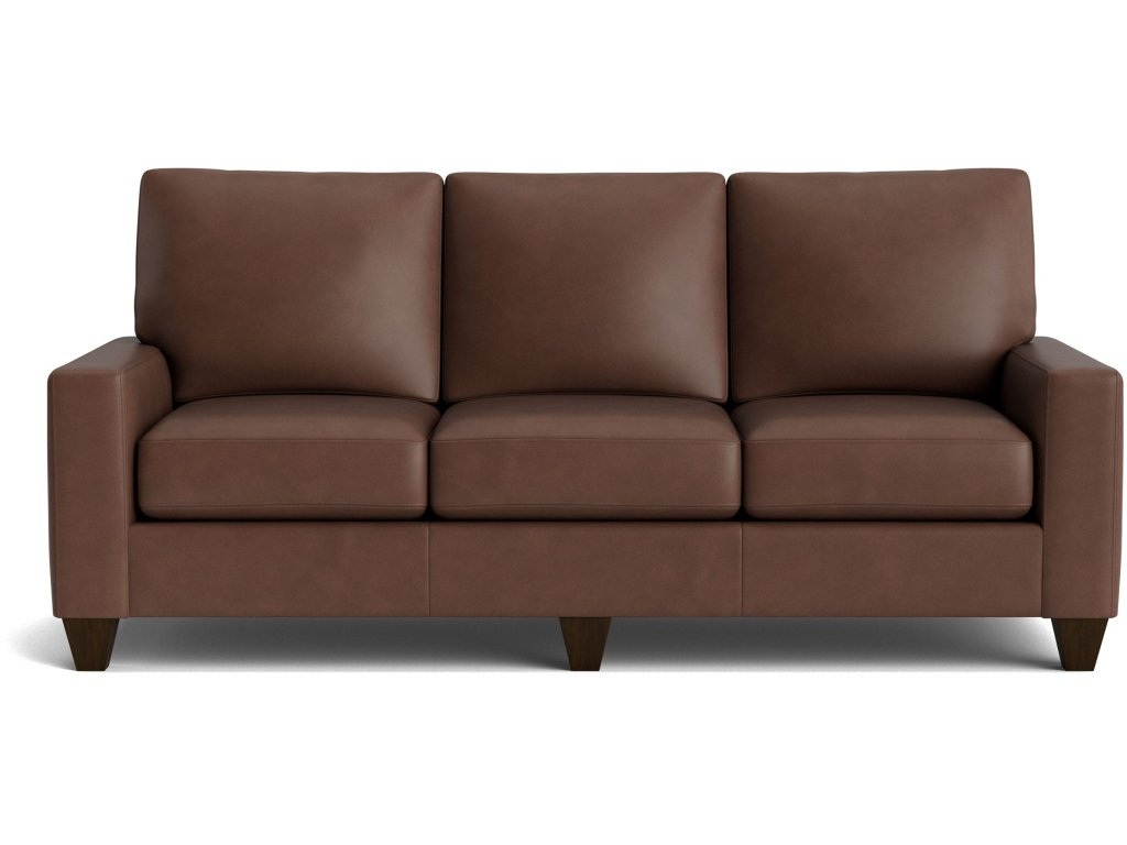 True Custom™ Leather Large Track Arm Sofa