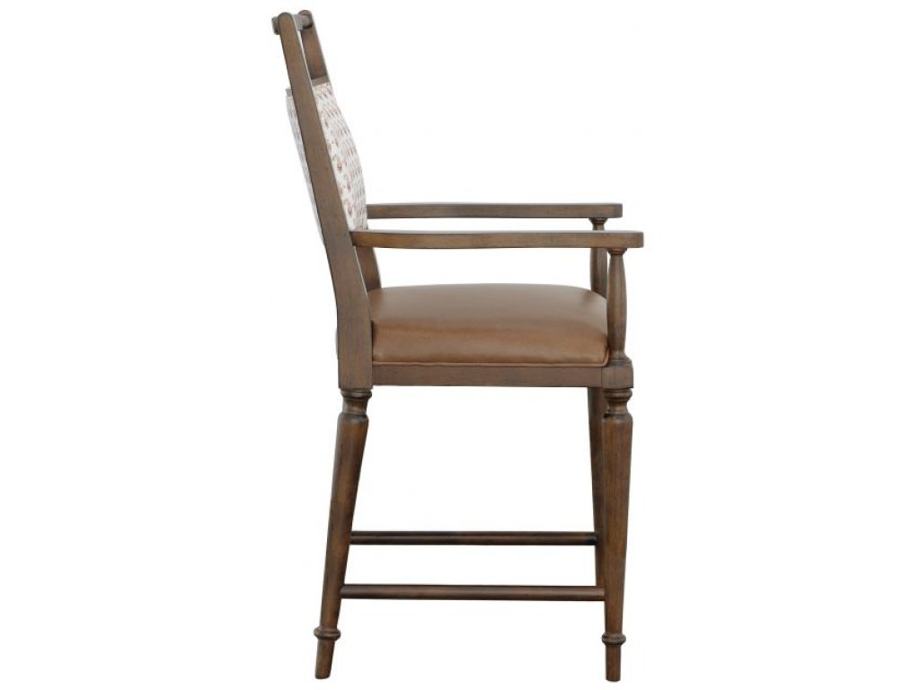 BD Collection For Fairfield Xander Leather Counter Stool