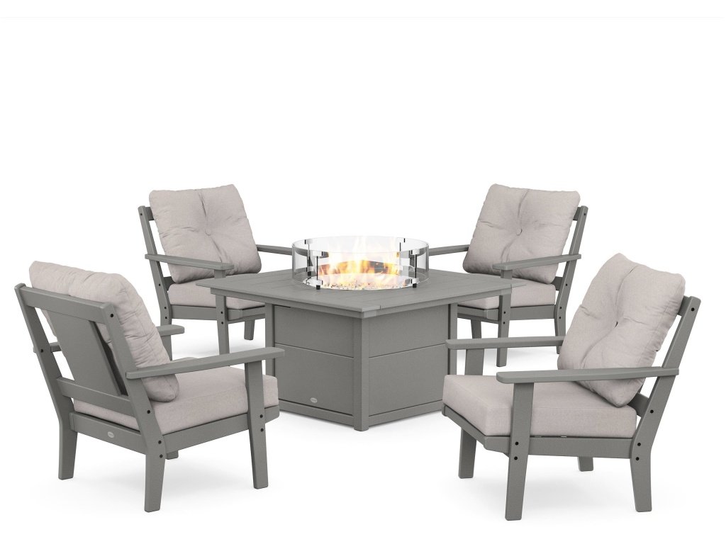 Prairie 5-Piece Deep Seating Set With Fire Pit Table