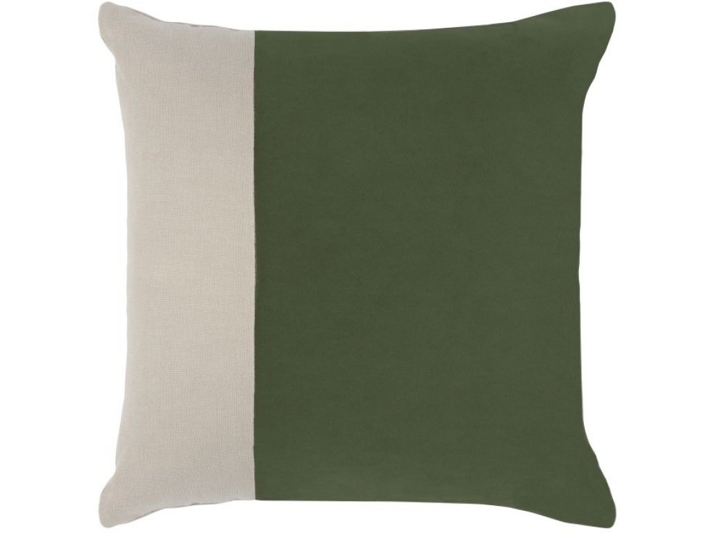 Emerald Velvet Linen Throw Pillow
