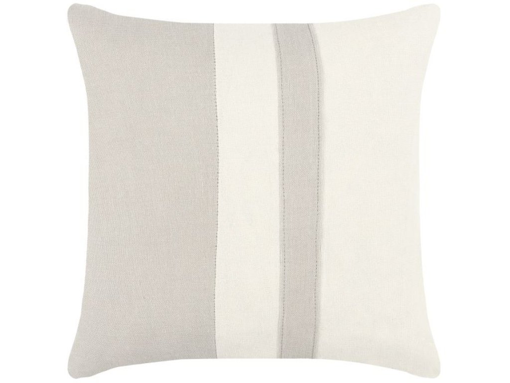 Cream and Dune Linen Throw Pillow