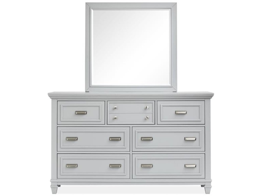Complete Queen Panel Bed - Grey