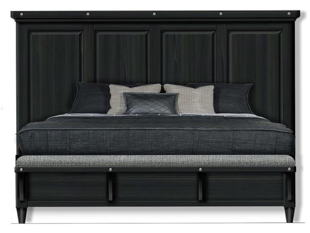 Complete Queen Panel Bed with Uph.Footboard