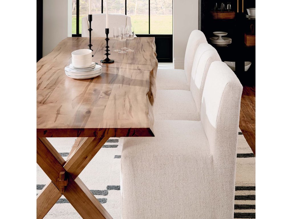 Banks Upholstered Dining Side Chair with Casters - Alternative View