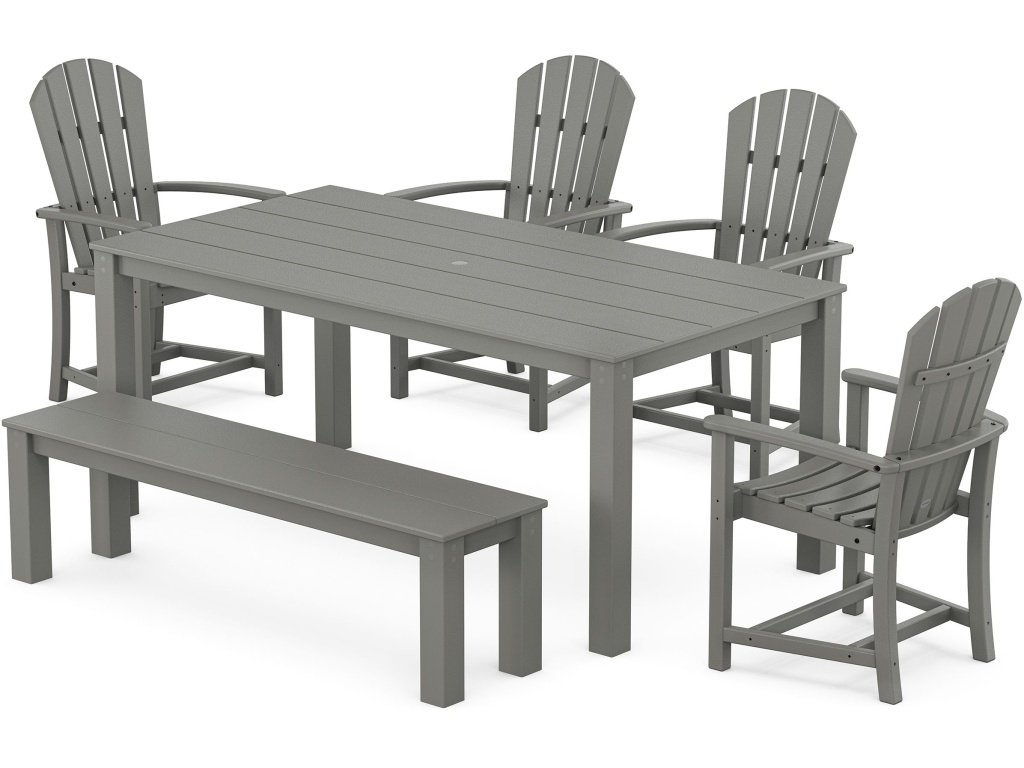 Palm Coast 6-Piece Parsons Dining Set With Bench