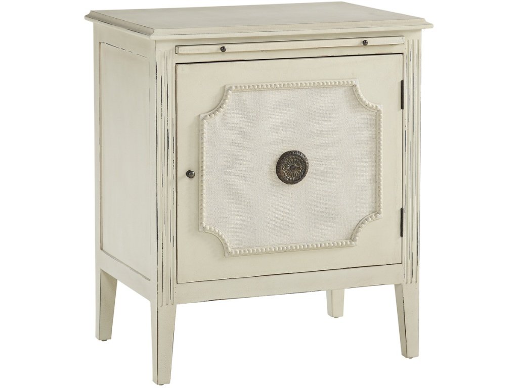 Linen & Beaded Front End Table