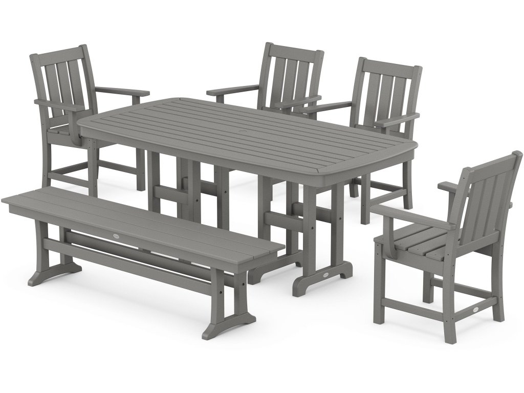 Oxford 6-Piece Dining Set With Bench