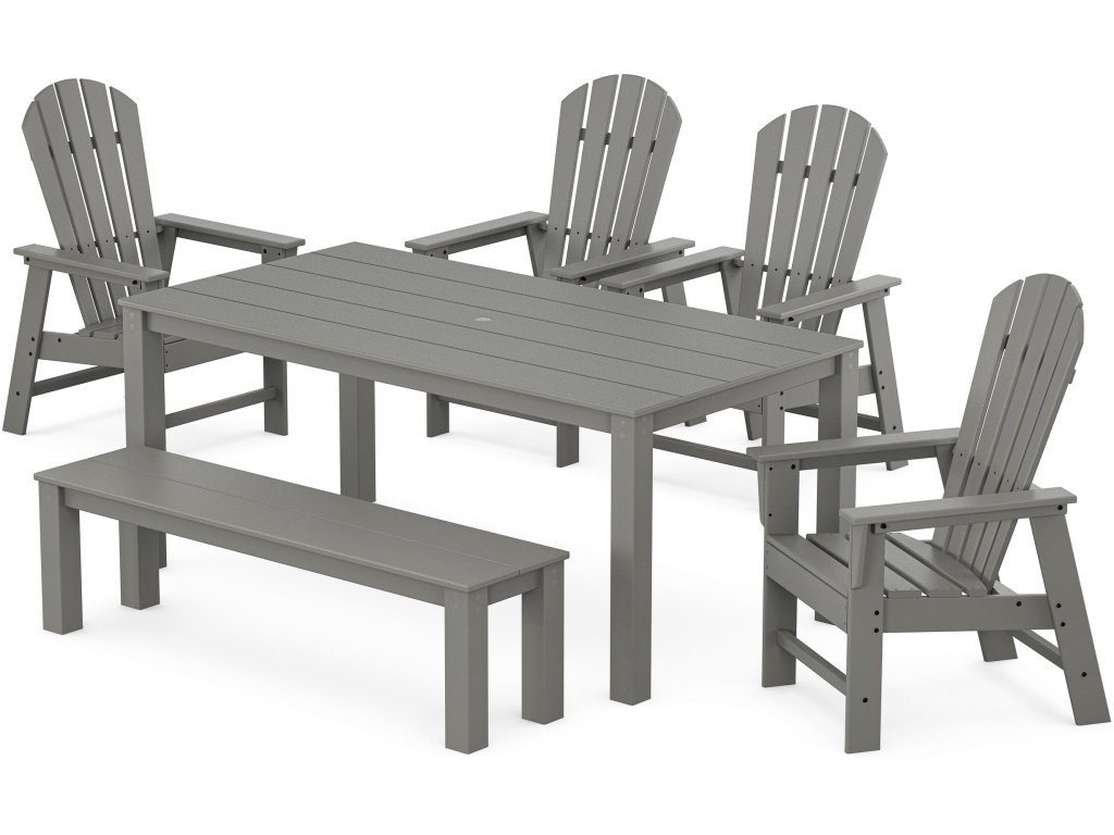 South Beach 6-Piece Parsons Dining Set With Bench