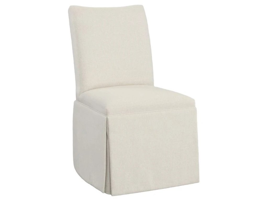 Concave Short Back Skirted Dining Chair 