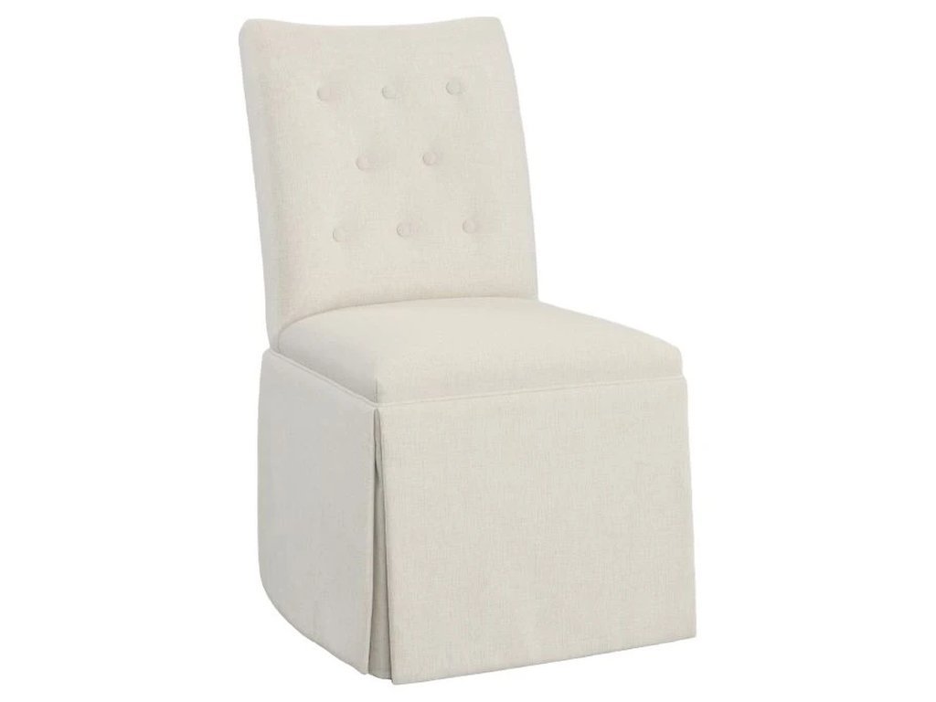 Concave Short Back Skirted Dining Chair 