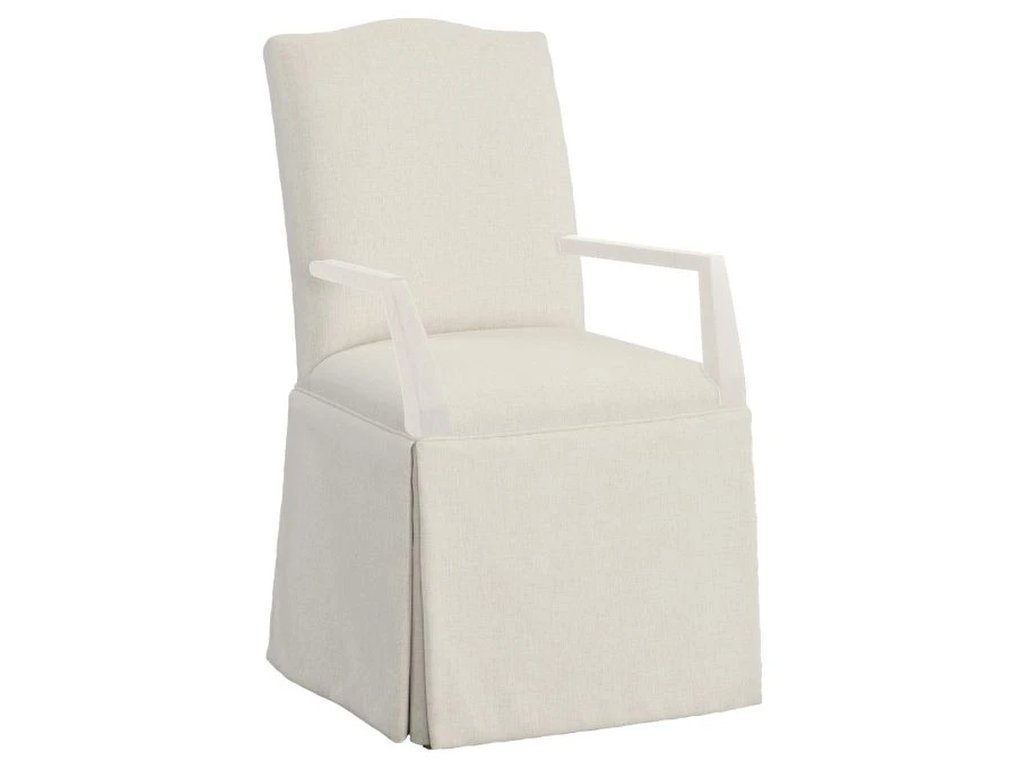 Camel Short Back Skirted Arm Chair 