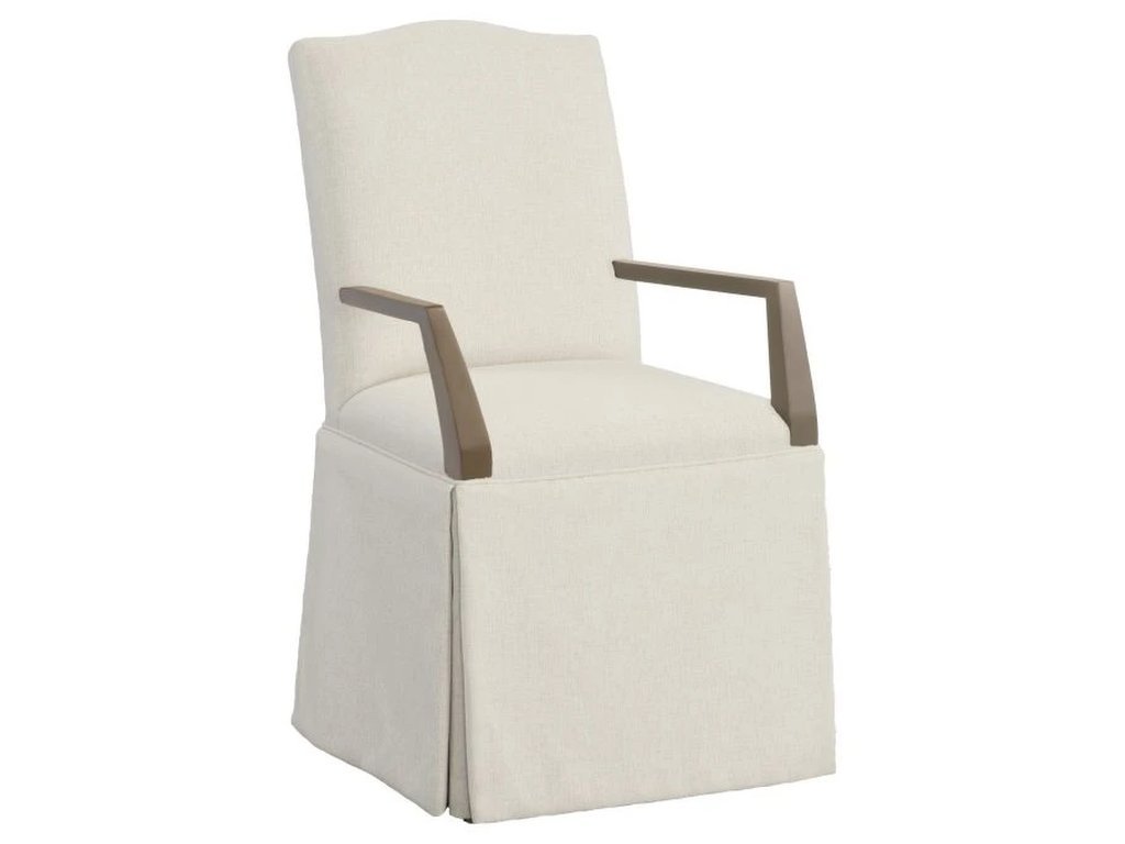 Camel Short Back Skirted Arm Chair 