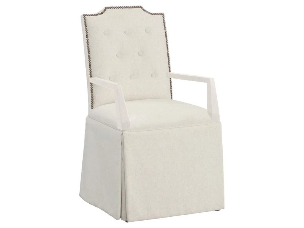 Empire Button Back Skirted Arm Chair 