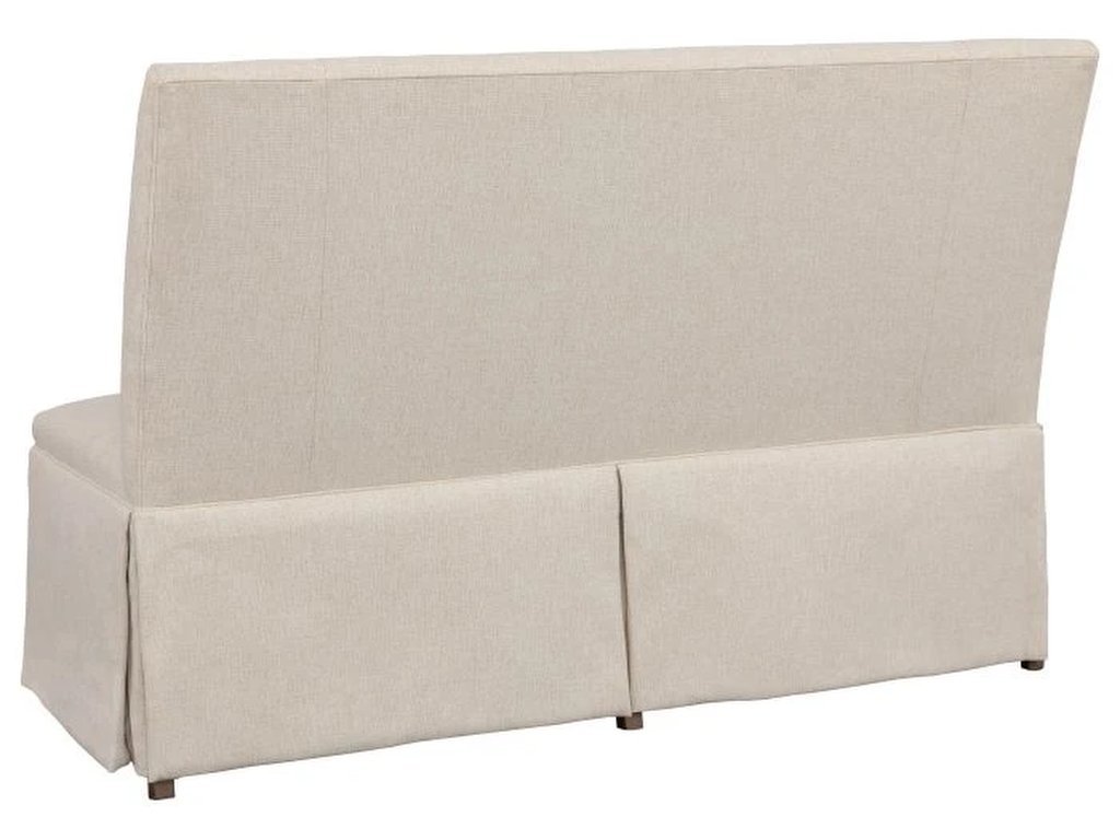 Straight Back Skirted Armless Banquette 60 