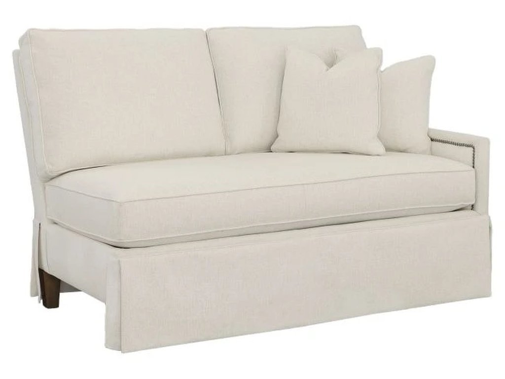 Skirted Right Arm Loveseat 