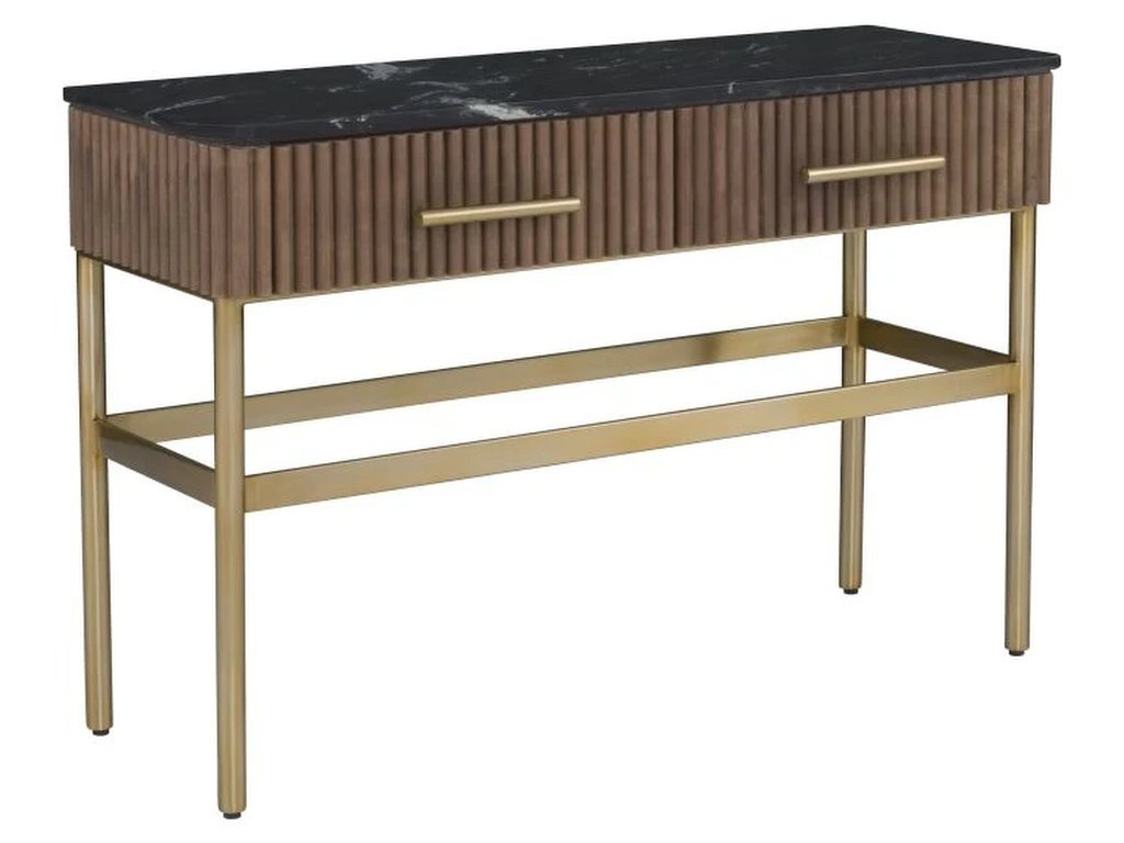 Two Drawer Rectangular Console 