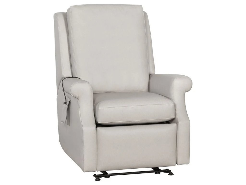 Greek Key Arm Power Wall Hugger Senior Recliner 